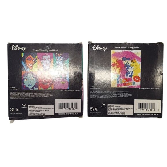 Disney Puzzles 500 Pieces Small Minnie Mouse Villians Colorful Cartoon Sealed - Picture 4 of 5